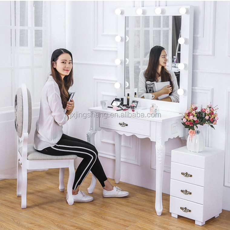 salon lighted makeup vanity make up dressing table with lighted mirror