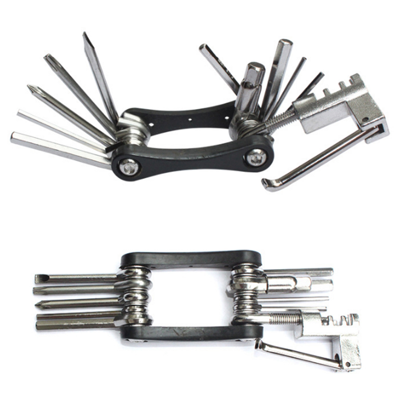 11 in 1 Multifunctional Bike Repair Folding Tool Safety Knife Military Knife Bike Chain Cutter +Wrench Bicycle Accessories Tool