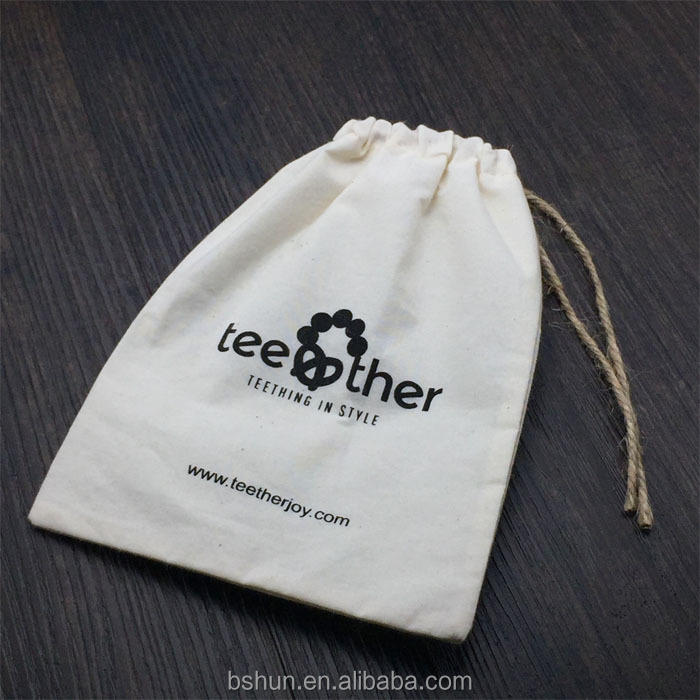 Небеленый муслин мешок для Teether упаковки