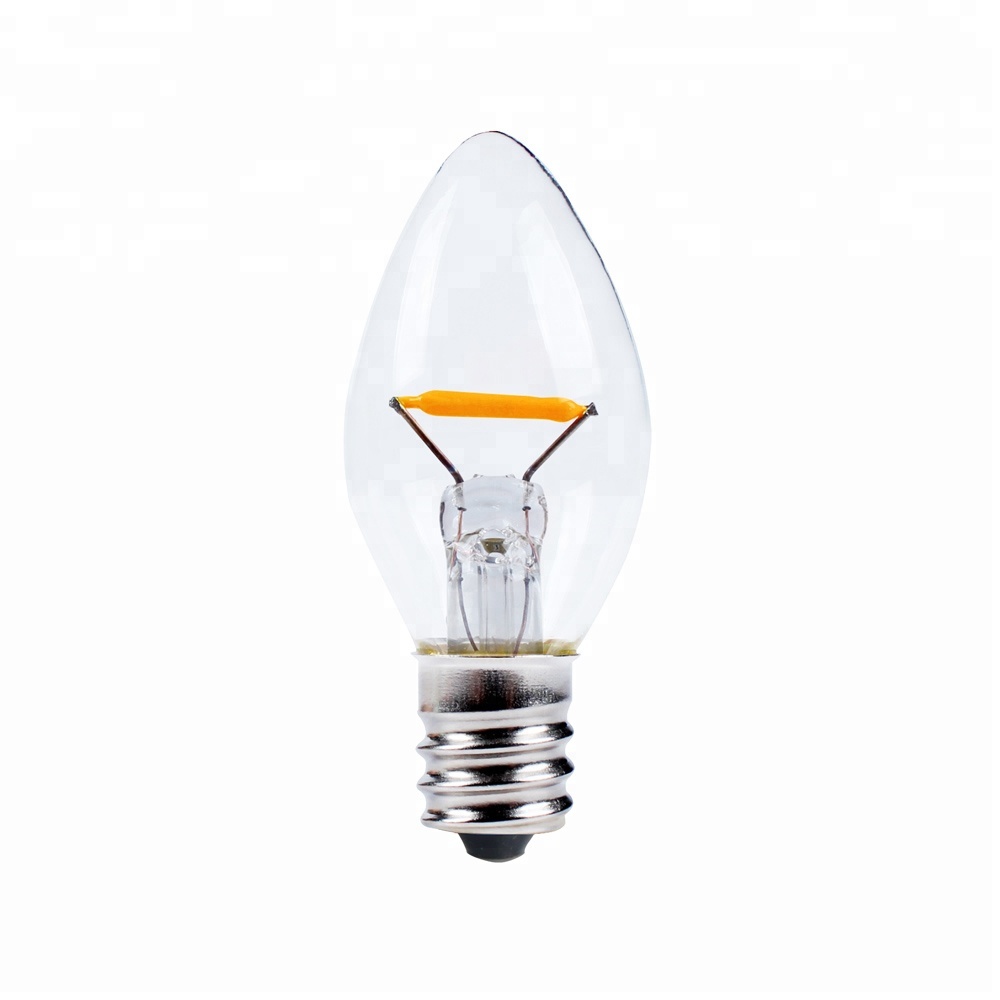 Chinlighting 110V 0,5 W E12 Базовая цветная энергосберегающая лампа накаливания замена мини C7 Светодиодная лампа накаливания