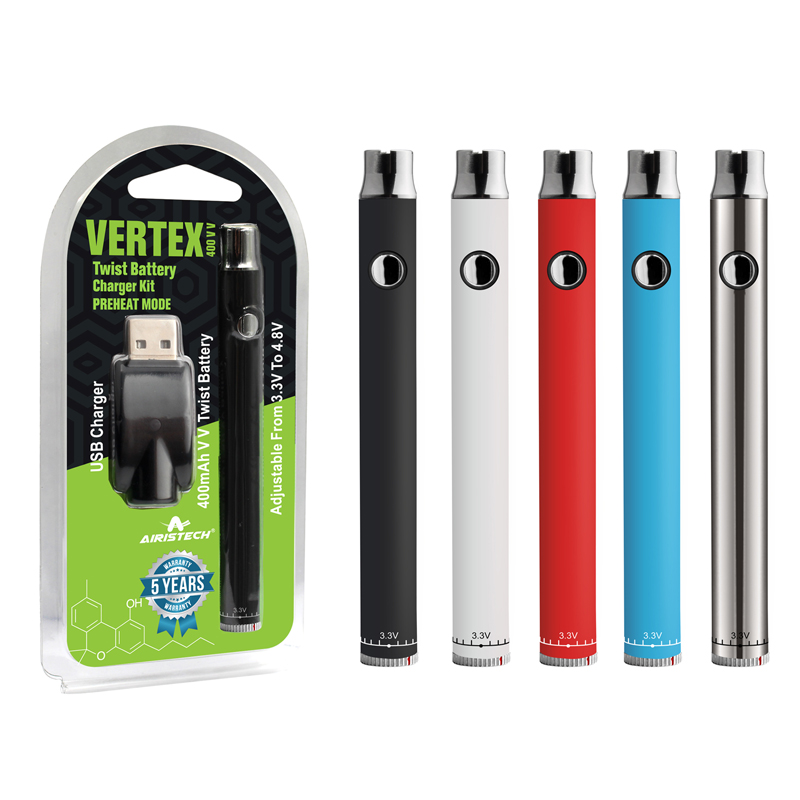 510 Thread 280mAh 400mah Preheat Vertex CBD Vape Pen Battery Factory для оптовых дистрибьюторов