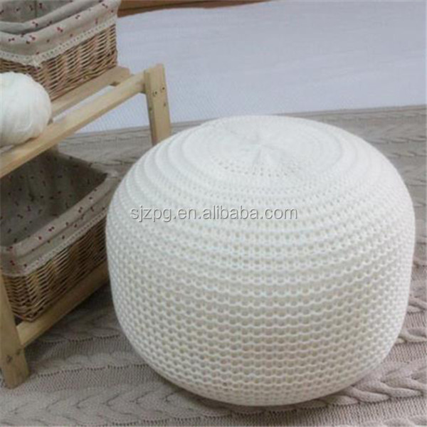 Вязаная веревка poliester pouf напольная подушка