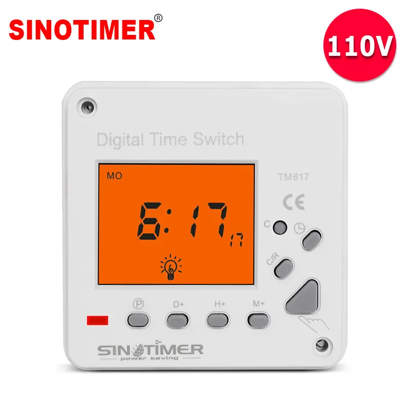 Super Large LCD Display Back-light 110Vac Electronic Digital 7 Day Weekly Programmable Timer Switch Time Relay Clock Controller