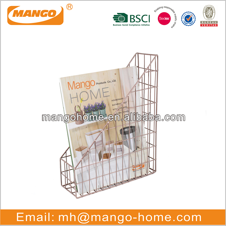 Wire mesh table metal file stand holder