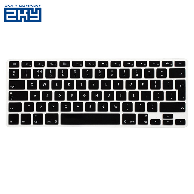 Waterproof Dust EU UK English letter Silicone Keyboard Skin Cover Film For Macbook