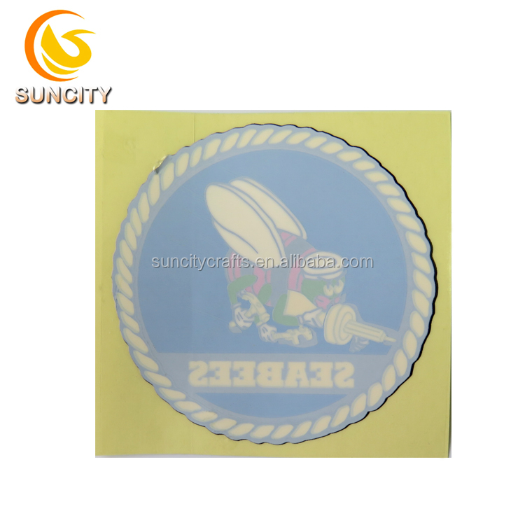 Custom static cling vinyl transperant sticker custom die cut car window inside