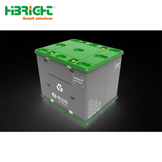 HDPE большой складной пластиковые контейнеры для массовых грузов PP Складной поддон коробки складной рукав пакет коробка с крышкой