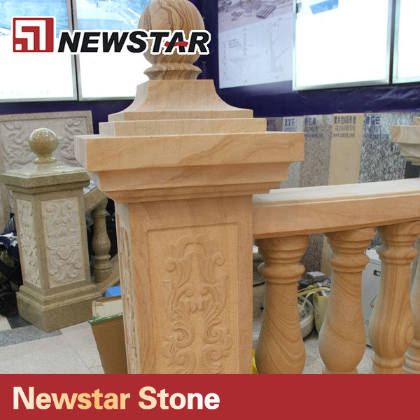 Желтые мраморные колонны Newstar из песчаника
