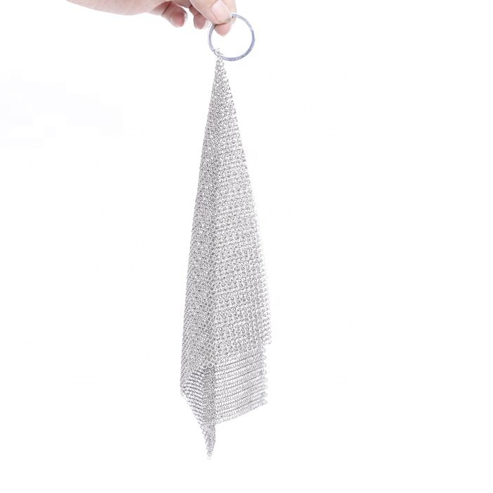 Нержавеющая сталь chainmail чугунный очиститель/скруббер