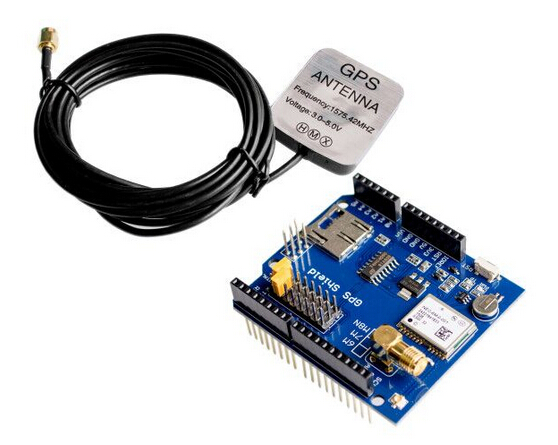 GPS щит GPS Запись Плата расширения GPS модуль с SD слот карты с антенной для UNO R3