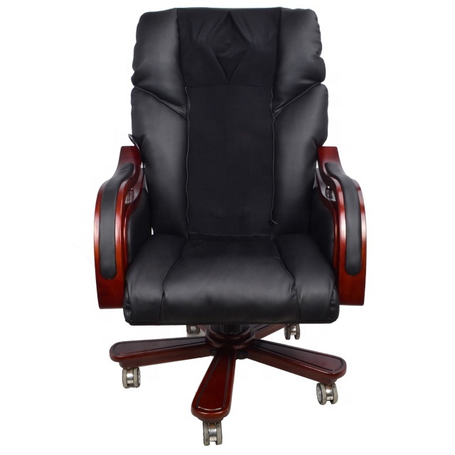 Cheap Leisure Office Chair Luxury Leather Height adjust Boss Office Chair with Massage Chair