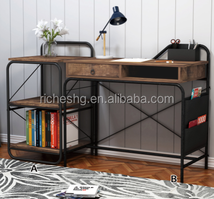 Morden Design Iron coffee table computer desk with drawer