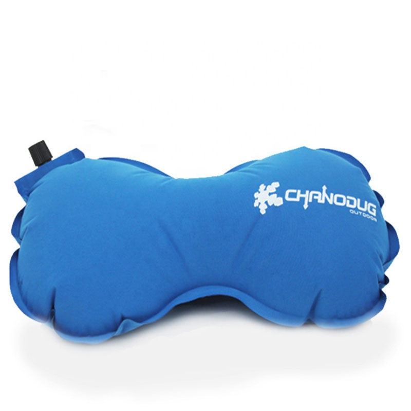 Push Button Soft Velvet Neck Pillow Airplane Inflatable Travel neck Pillow