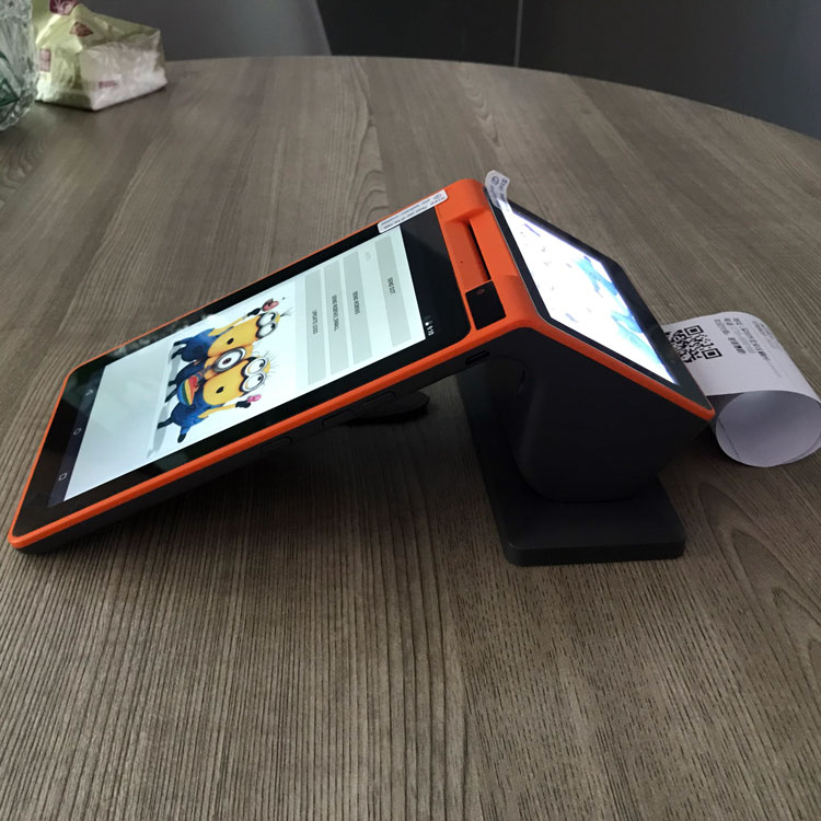 POS терминал с принтером android 7 дюймов и 4,3 дюймов клиентский дисплей с sdk Шэньчжэнь ZKC программное обеспечение технология