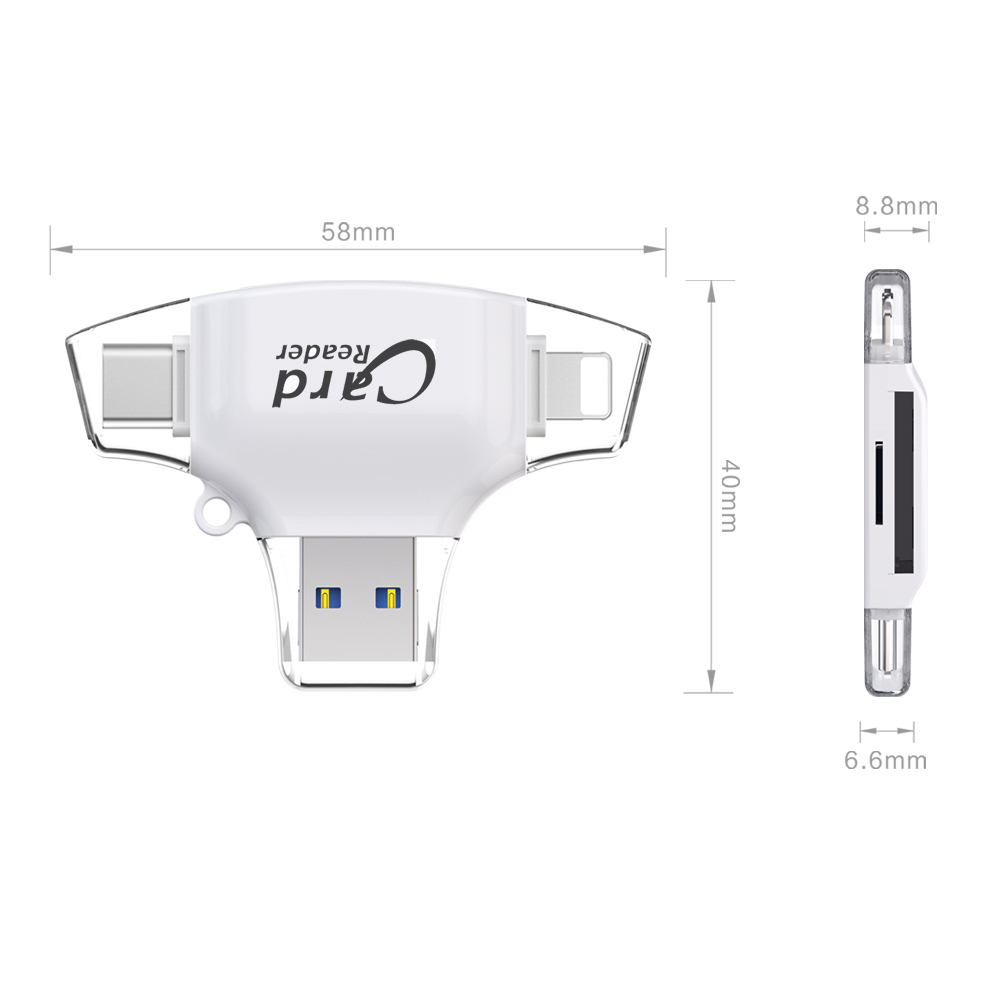 Новая трендовая магнитная карта Otg читатель USB 2,0 Многофункциональный Кардридер писатель для мобильных и ПК