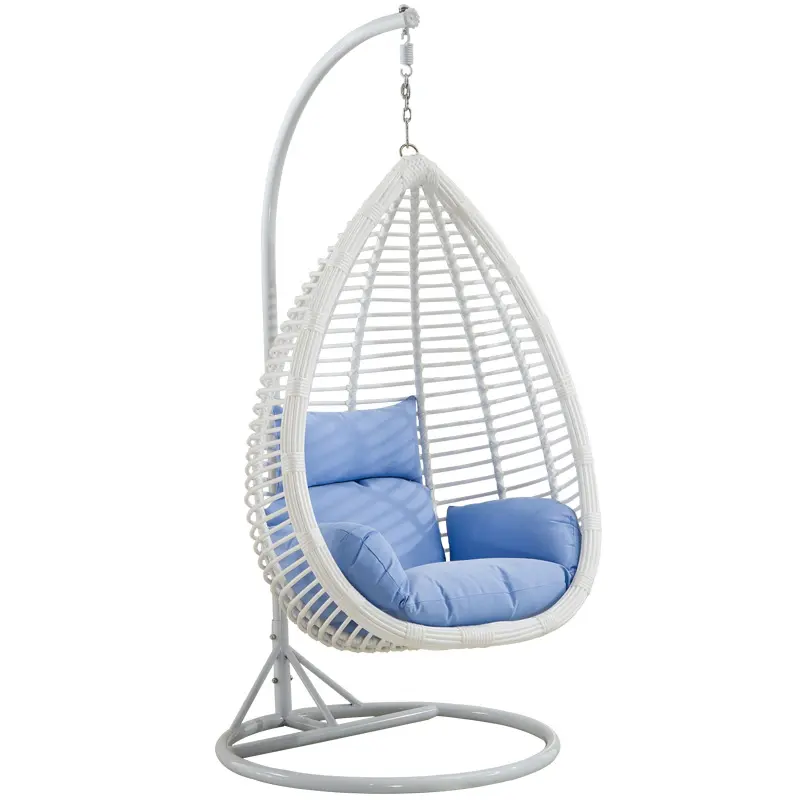 Comfortable PE handcraft basket hanging swing chairs outdoor furniture