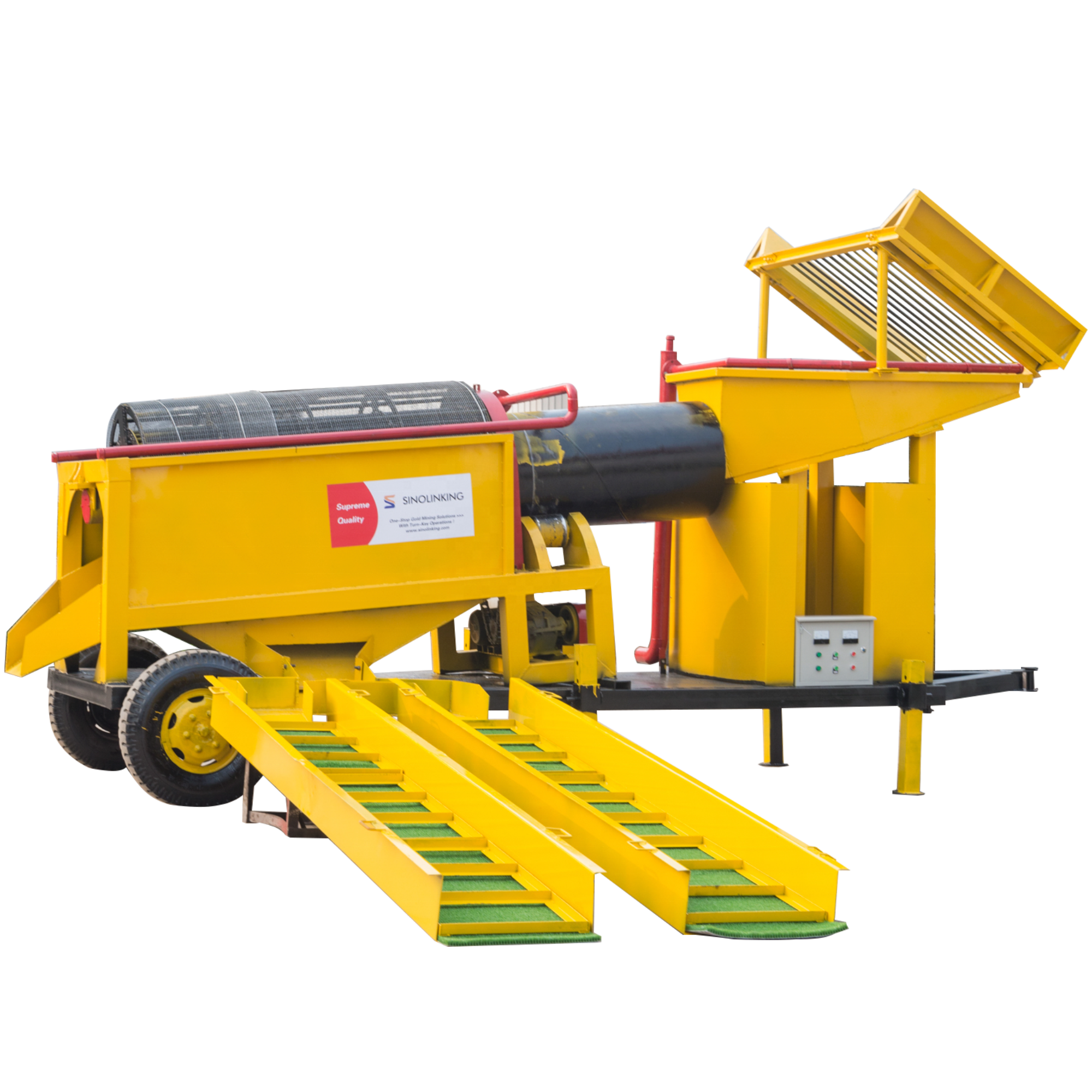 SINOLINKING 20tons mini trommel screen mini wash plant for gold