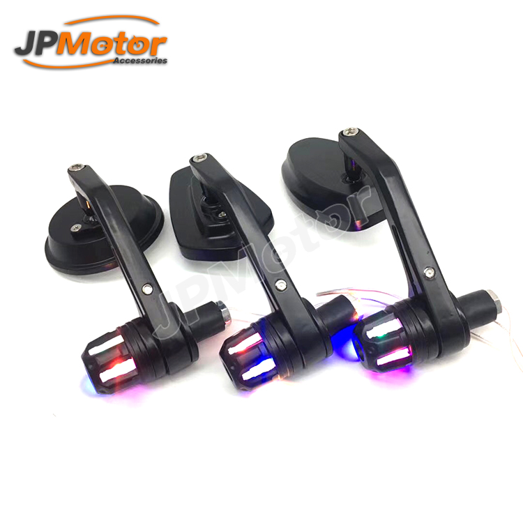Черные большие металлические зеркала JPMotor для мотоцикла