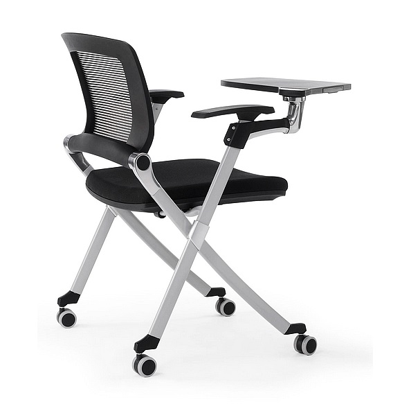 new style foldable training office chair desk and chairs with writing pad