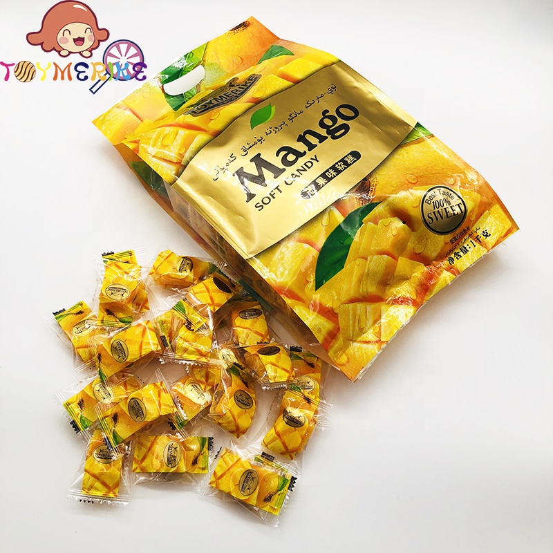 Toymerike бренд Настоящее Манго сок конфеты мягкие жевательные Gummy Cube Конфеты