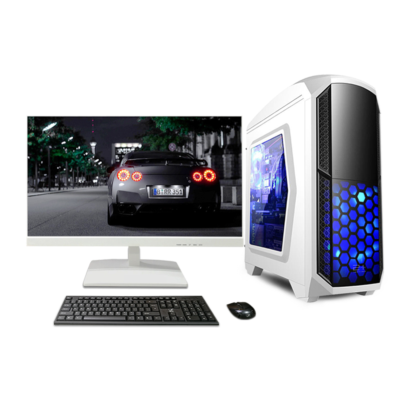 Высокое качество DJ Tech Заводская поддержка win 10 pc gamer настольный компьютер с четырехъядерным процессором 24 дюймовый монитор