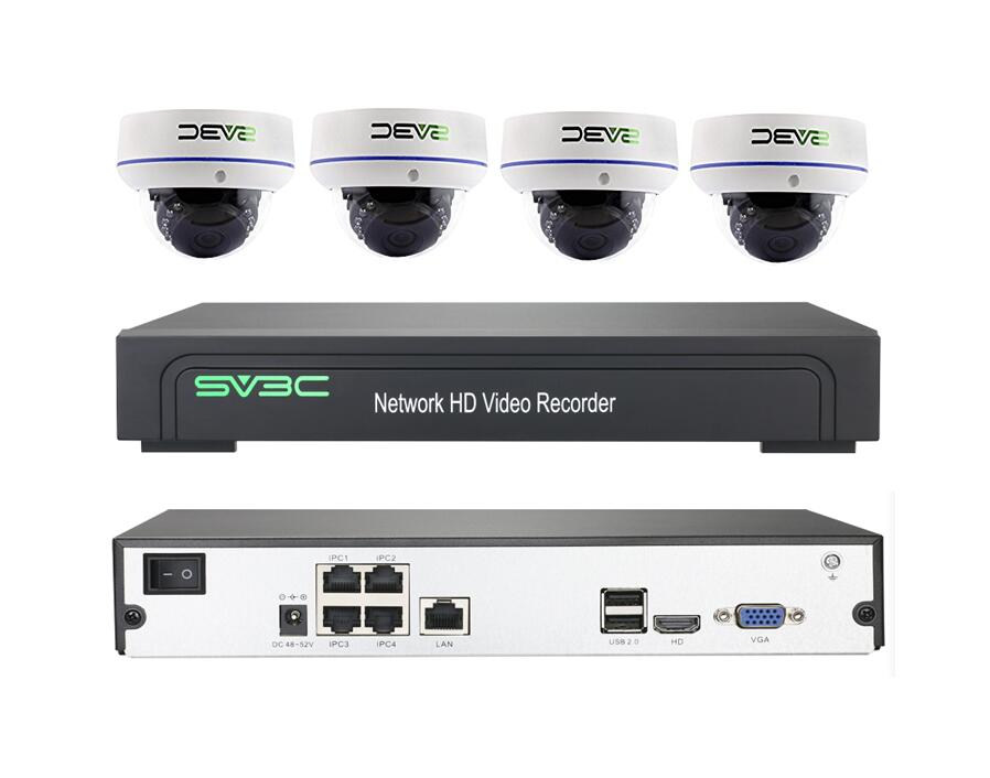 H.265 NVR POE HD 1080P 4 канала система Скрытого видеонаблюдения IP камеры 4CH купольная IP NVR Kit камера безопасности Система