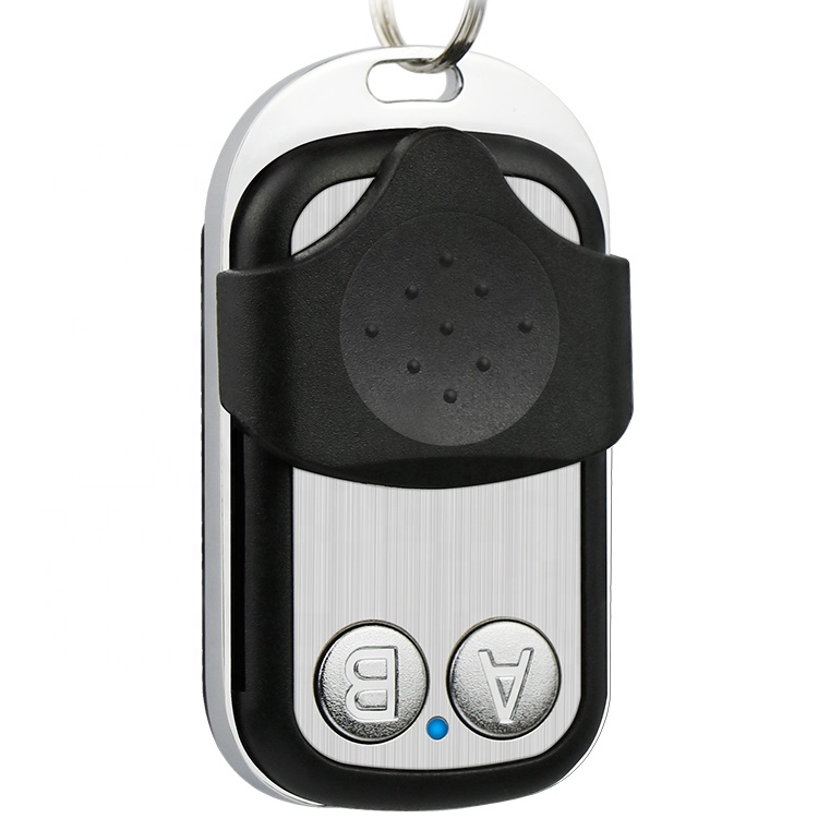 Two key peach-wood push cover fixed code learning code wireless remote control 2 channel gate control remote control handle