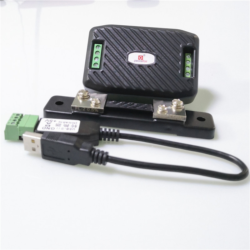 PEZM-017 DC 50A 0-300V Modbus RS485 цифровой мультиваттметр с шунтом 50A и USB-кабелем
