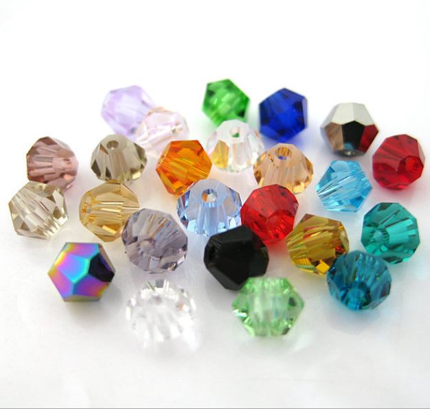 Высококачественные стеклянные бусины, прозрачные бусины AB/Crystal Bicone, бусины для одежды, аксессуары для ожерелья, браслета