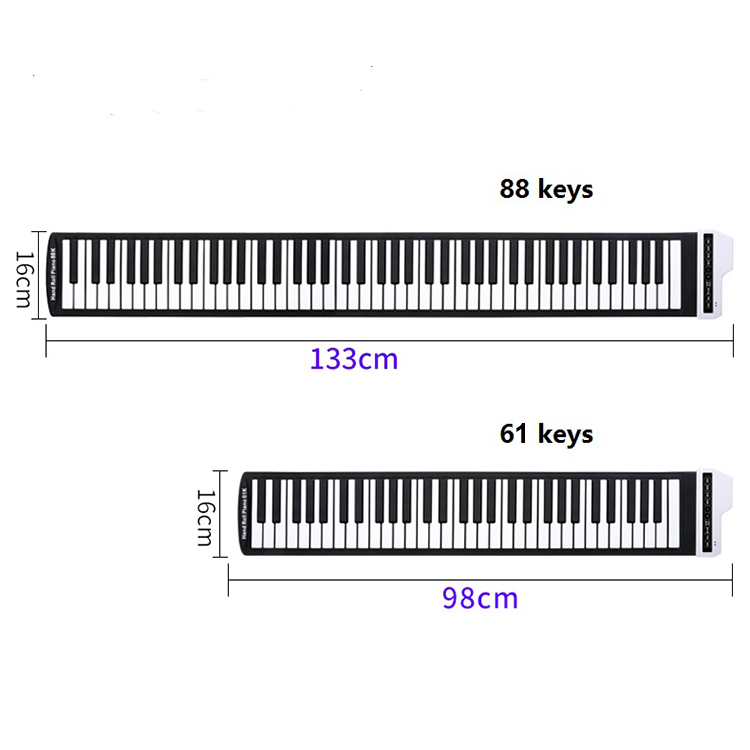 Гибкая силиконовая Midi-клавиатура USB ручная электрическая 61 клавиша рулонное фортепиано