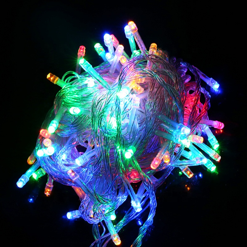 10 м цветная (RGB) светодиодная линейная гирлянда Рождественские огни в помещении на открытом воздухе Рождественская елка украшения 100 светодиодов водонепроницаемый Праздничная гирлянда светодиодная гирлянда