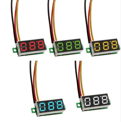 0,28 дюйма Три провода DC0-100V Мини светодиодный цифровой вольтметр напряжения метр тестер красный/желтый/зеленый/синий/белый