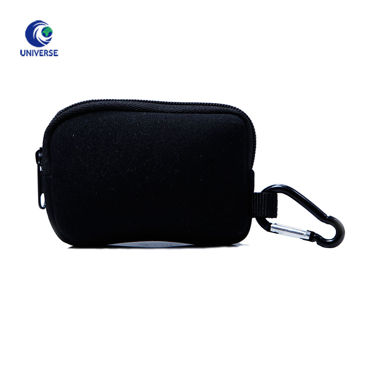 Luxury Wholesale Custom Small Earbud Pouch Gift Packaging Black Zipper Bag Neoprene Coin Purse
