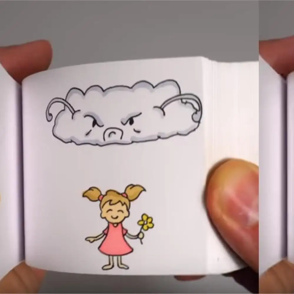 Custom  mini pocket  colorful comic flip book with glub binding