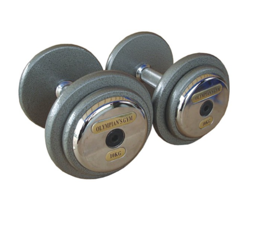 Fixed Pro-Style Dumbbells with Chrome End Cap