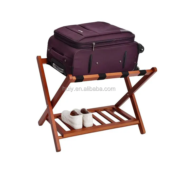 high quality hotel wooden folding luggage rack design luggage stand