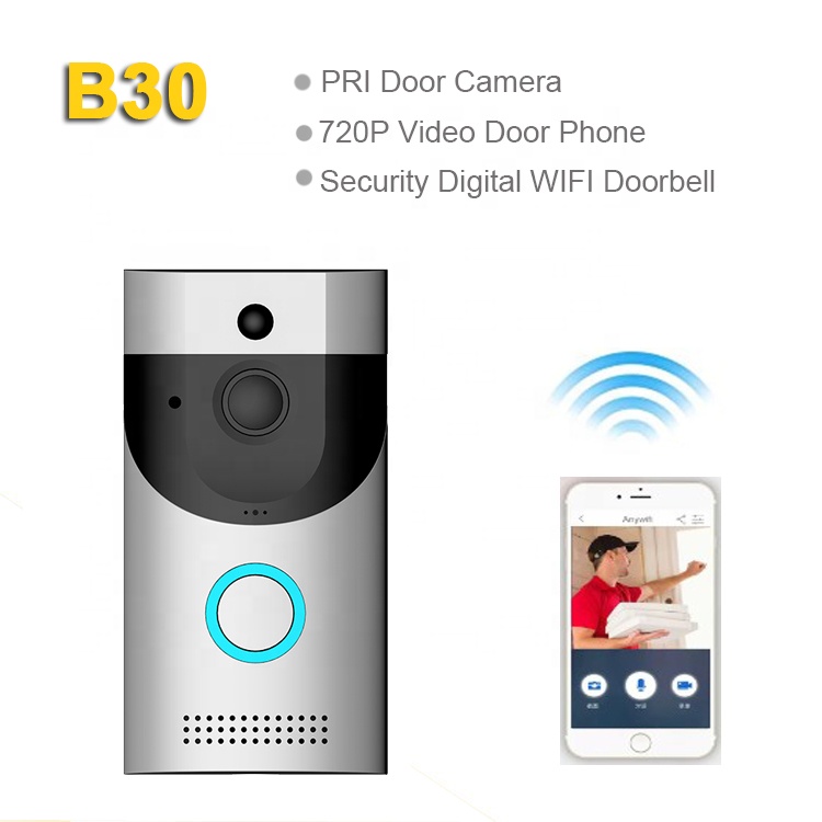 2018 Новый B30 Беспроводной Wi-Fi waterpoof IP65 камеры звонок videol с контролем мобильное приложение, ИК инфракрасных лучей