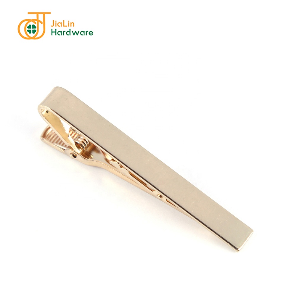 Custom gold and silver metal tie clip parts for men