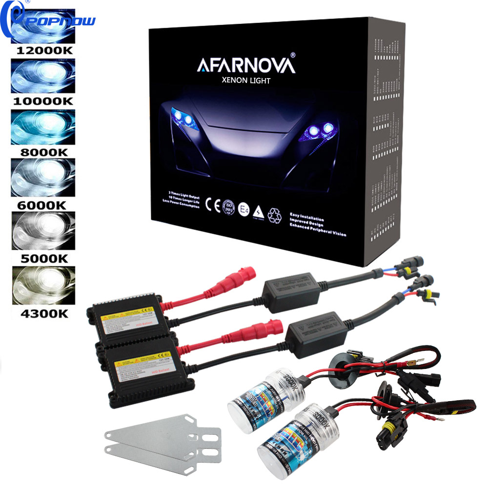 Комплект ксеноновых фар canbus 55 Вт 6000K HID, электронный балласт лампы проектора