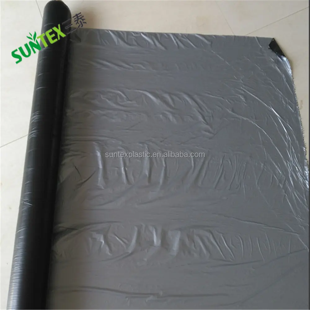 25 micron Ldpe Black Silver Plastic Agricultural Mulch Film, Polyethylene with uv Mulching sheet  cover 2m*500m
