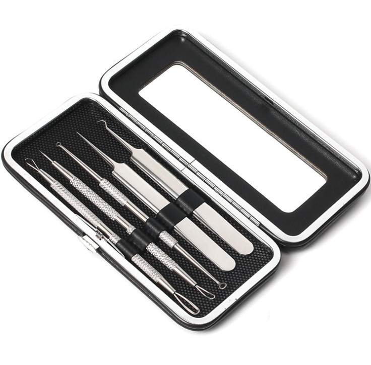 Профессиональный хирургический Blackhead Remover Инструменты блемиш и Splinter Акне Прыщ 5 шт. удаления комплект