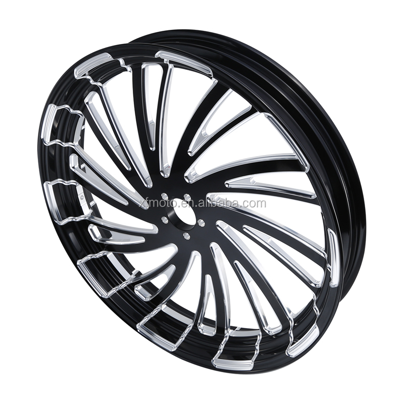 TCMT XF2906C201-03-B 21" 3.5" CNC Front Wheel Rim Dual Disc For Baggers for Harley Touring Dyna Softail