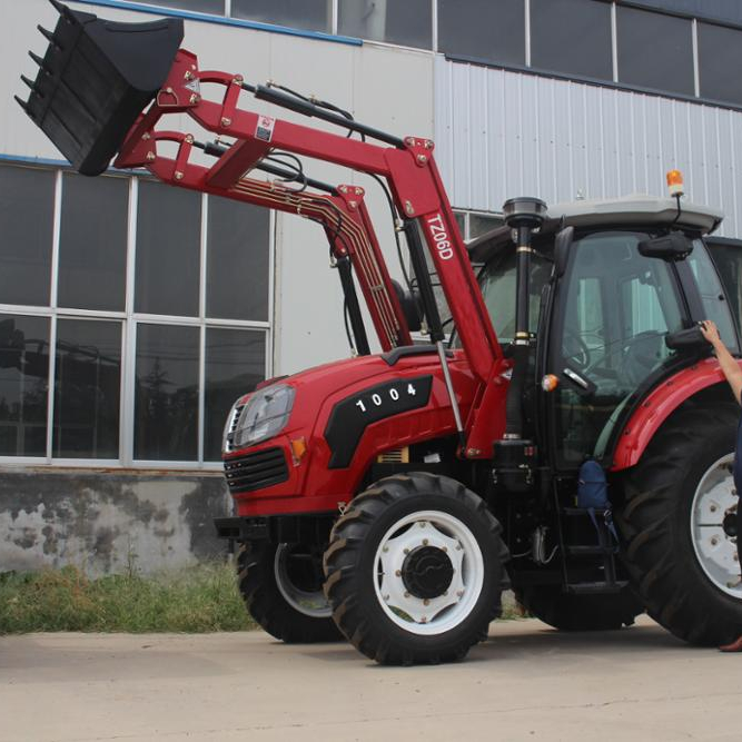 100hp дешевые 4WD китайские сельскохозяйственные тракторы с фронтальный погрузчик