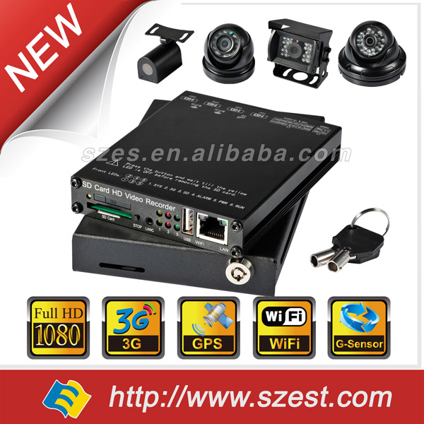 4CH 1080P Mobile DVR автомобильный Регистратор с (Wifi + 3G/4G + GPS/GLONASS + G-Sensor) для Системы Видеонаблюдения