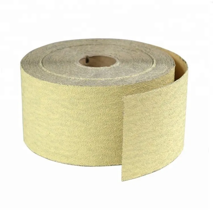 X 20YD Self Adhesive Sandpaper Roll Aluminum Oxide 70mm*18.3m Gold Auto Industry and DIY Polishing Sanding Roll 40-240# 60-240#