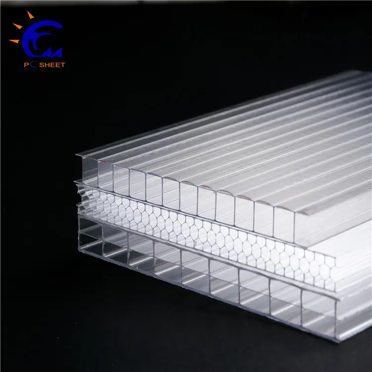 Plastic greenhouse manufacturers 8mm polycarbonate pc hollow triple-wall sheet/plate