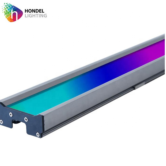 Настенный светильник RGB, уличный светодиодный линейный светильник dmx, утопленный линейный светильник IP65