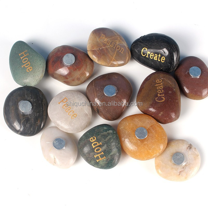 high quality engraved inscription words stone country souvenir fridge magnets