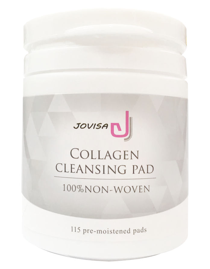 JOVISA Collagen Non-Woven Natural Ingredient Makeup Remover Eyelash Cleansing Cotton Pad