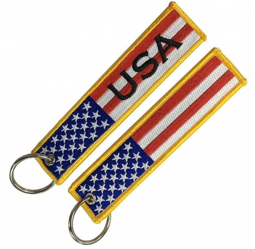 Самолет Вышивка Keychain Embroid брелок